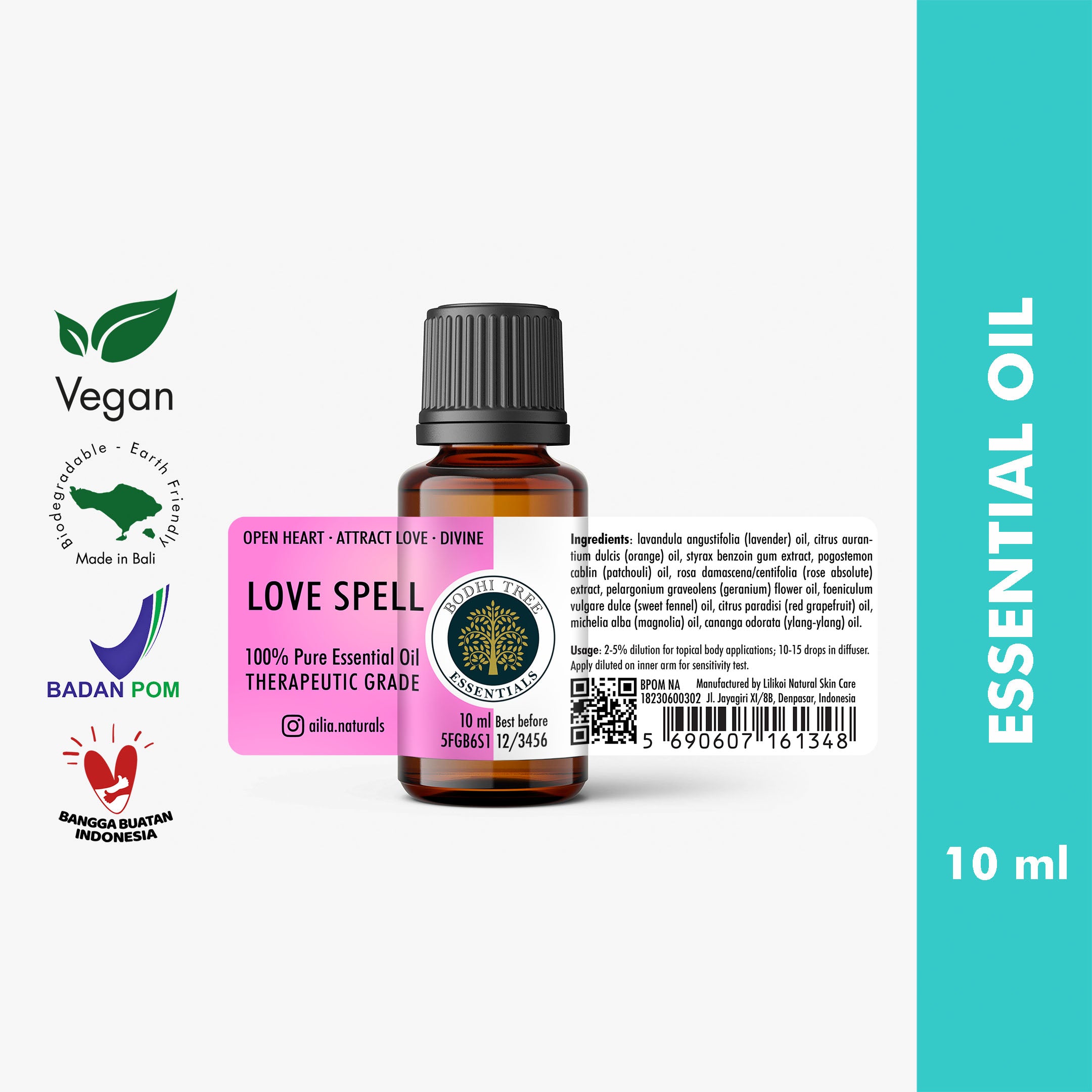 Bodhi Tree 100% Pure Essential oil - Love Spell - Image 3